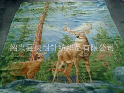 紹興康耐針紡織 廠家直銷康耐鹿系列雙面絨平網(wǎng)毛毯，秋冬舒適之選
